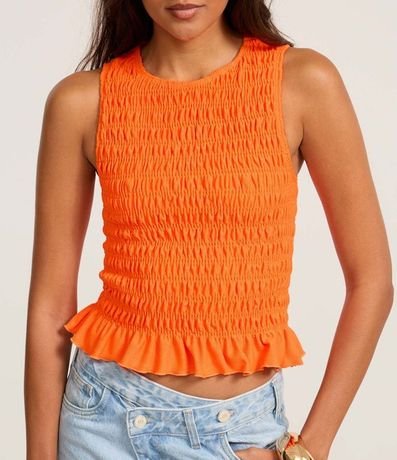 Blusa Musculosa en con Lastex y Volado en la Bajo 3