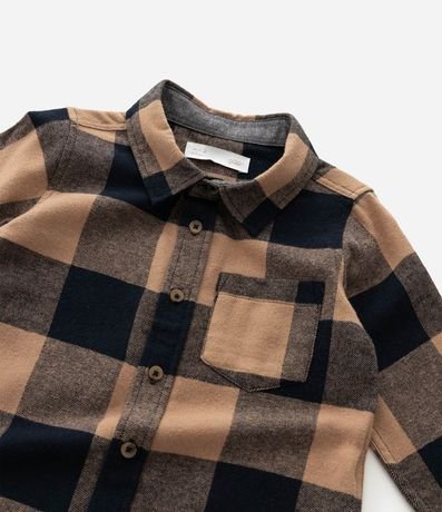 Camisa Infantil de Cuadros Manga Larga en Franela – Talle 1 a 6 años 5