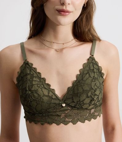 Soutien Top en Encaje con Copa Desmontable y Textura Floral 3