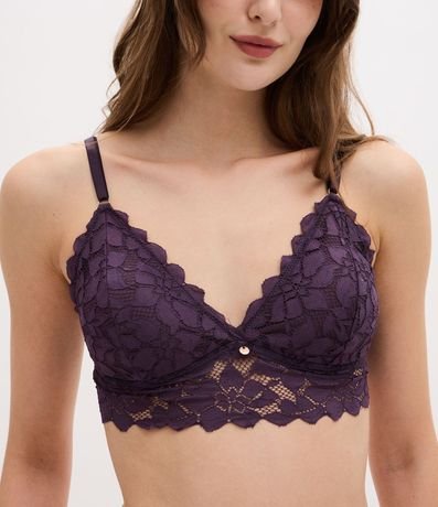 Soutien Top en Encaje con Copa Desmontable y Textura Floral 1