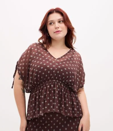Blusa Bata en Tule con Forro Curve y Plus Size 2