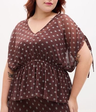 Blusa Bata en Tule con Forro Curve y Plus Size 5