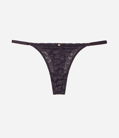 Bombacha Colaless Hilo en Encaje con Textura Floral 5