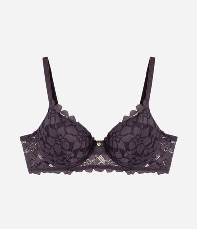 Soutien Media Taza en Encaje con Copa y Textura Floral 5