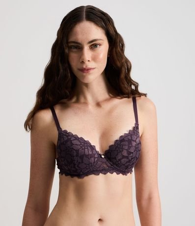 Soutien Media Taza en Encaje con Copa y Textura Floral 2