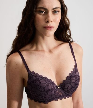 Soutien Media Taza en Encaje con Copa y Textura Floral 3