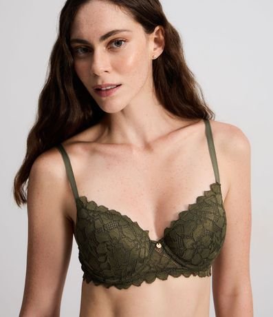 Soutien Media Taza en Encaje con Copa y Textura Floral 2