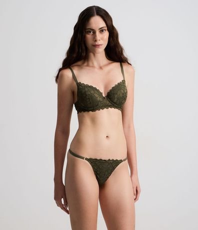 Soutien Media Taza en Encaje con Copa y Textura Floral 3