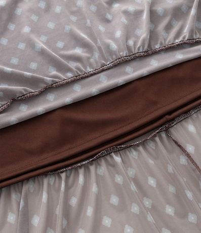 Falda Midi en Tule con Volados y Estampa de Corbata Curve & Plus Size 9