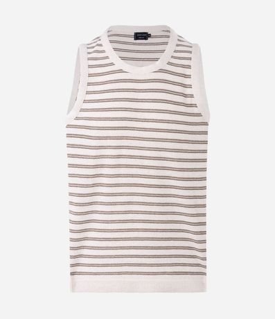 Musculosa en Punto Texturizado con Rayas Horizontales 5