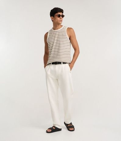 Musculosa en Punto Texturizado con Rayas Horizontales 2