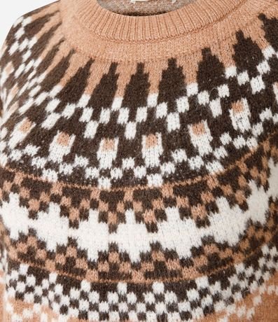 Suéter Regular en Tricot con Estampa Geométrica 2