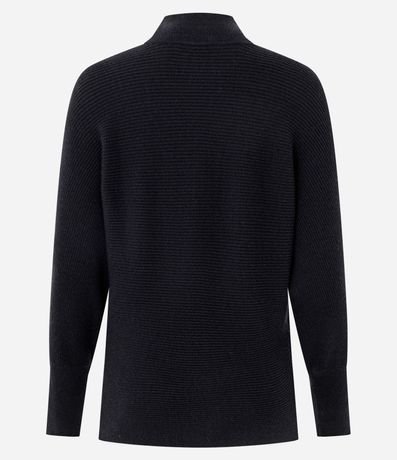Blusa Regular en Punto con Cuello Alto 7