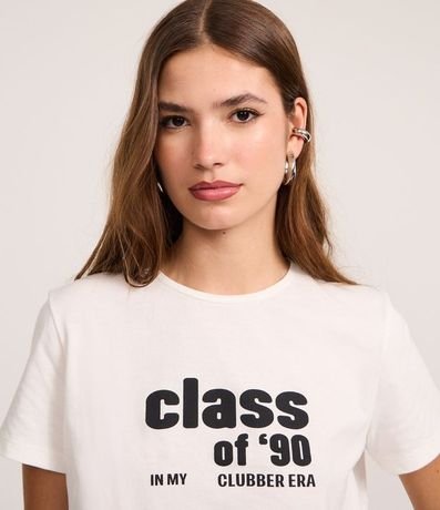 Remera T-shirt en Algodón con Estampa Lettering Class of 90 3