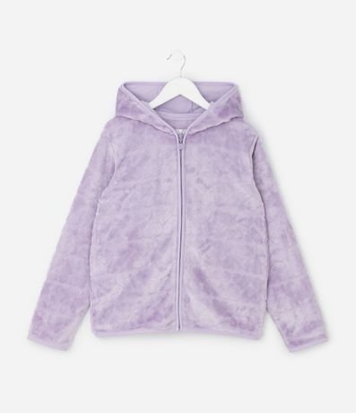 Campera Infantil en Fleece con Capucha y Relieve de Corazones – Talle 5 a 16 años 2