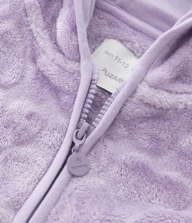 Campera Infantil en Fleece con Capucha y Relieve de Corazones – Talle 5 a 16 años 5