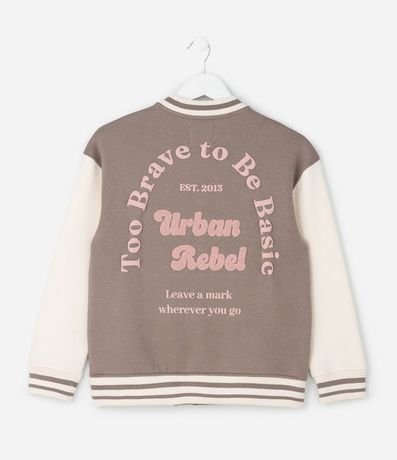 Campera Bomber Infantil con Bordados Lettering – Talle 5 a 14 años 2