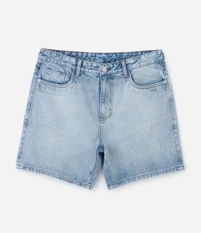 Bermuda Denim/Jeans Liso Reta Loose First Denim 5