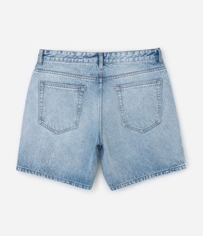 Bermuda Denim/Jeans Liso Reta Loose First Denim 6
