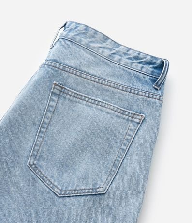 Bermuda Denim/Jeans Liso Reta Loose First Denim 8