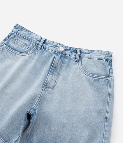 Bermuda Denim/Jeans Liso Reta Loose First Denim 9