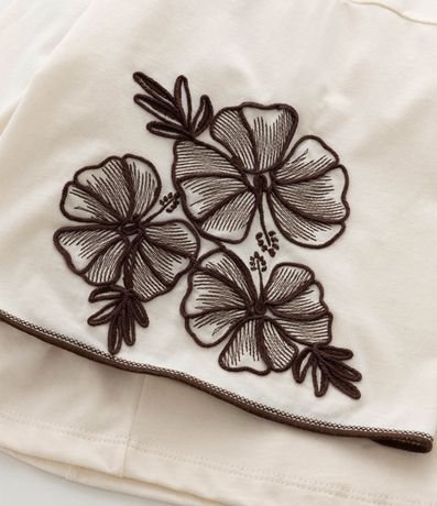 Blusa Boxy con Manga Godê y Bordado Floral Curve & Plus Size 7