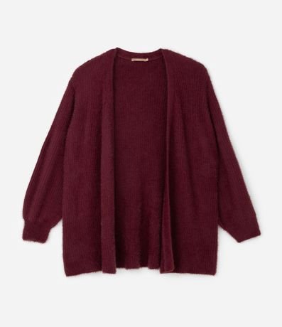 Cardigan Alargado en Punto Rectilíneo Curve & Plus Size 5