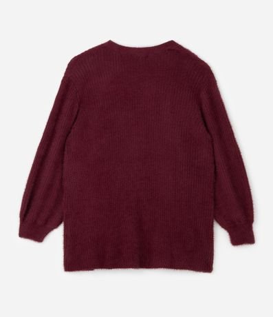 Cardigan Alargado en Punto Rectilíneo Curve & Plus Size 6