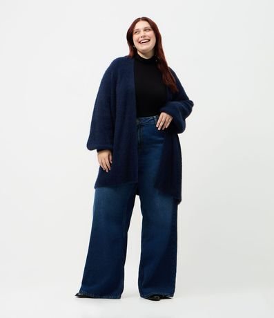 Cardigan Alargado en Punto Rectilíneo Curve & Plus Size 2
