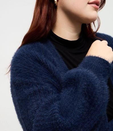Cardigan Alargado en Punto Rectilíneo Curve & Plus Size 4