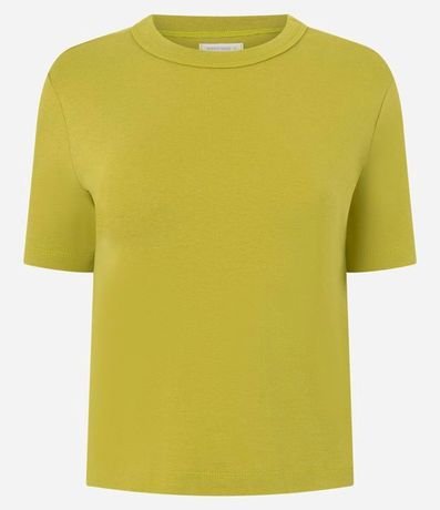 Blusa Básica Ajustada en Rib con Cuello Redondo 5