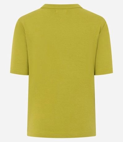 Blusa Básica Ajustada en Rib con Cuello Redondo 6