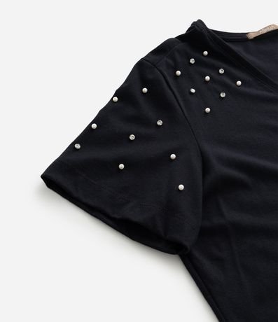 Blusa Regular en Algodón con Aplicación de Strass Curve & Plus Size 4