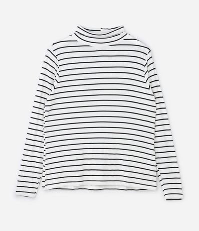 Blusa en Viscolycra con Cuello Alto Curve & Plus Size