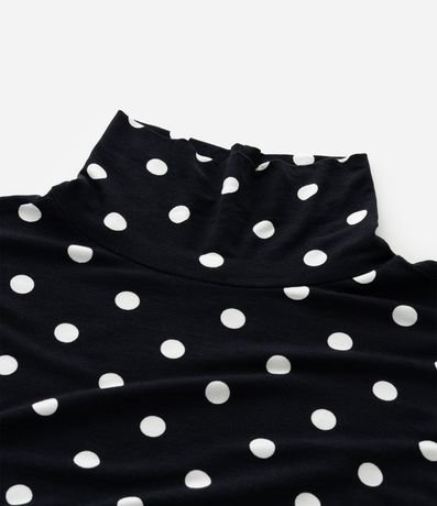 Blusa en Viscolycra con Cuello y Estampa de Lunares Curve & Plus Size 4