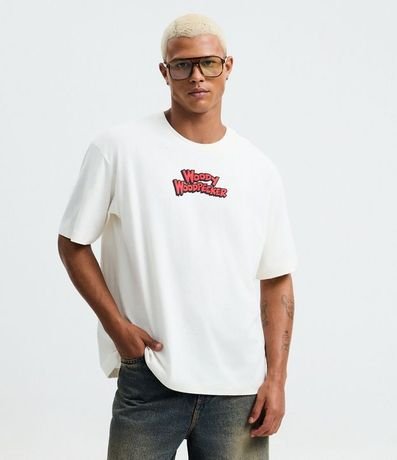 Remera Boxy en Algodón con Estampado del Pájaro Loco 2