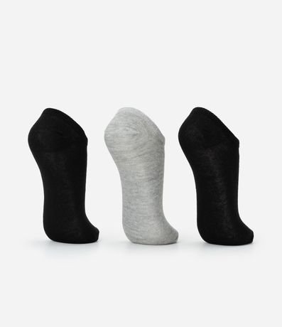 Kit 03 Medias Deportivas Caña Corta Básicas 3