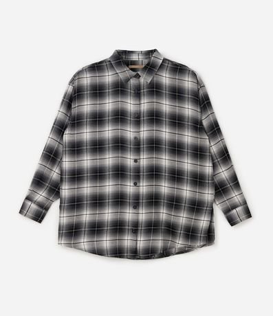Camisa de Cuadros en Viscosa con Manga Larga Curve & Plus Size 4