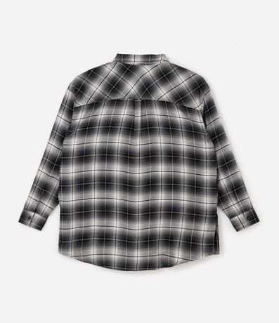 Camisa de Cuadros en Viscosa con Manga Larga Curve & Plus Size 5