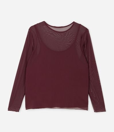 Blusa en Tule con Musculosa Curve y Plus Size 5