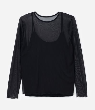 Blusa en Tule con Musculosa Curve y Plus Size 5