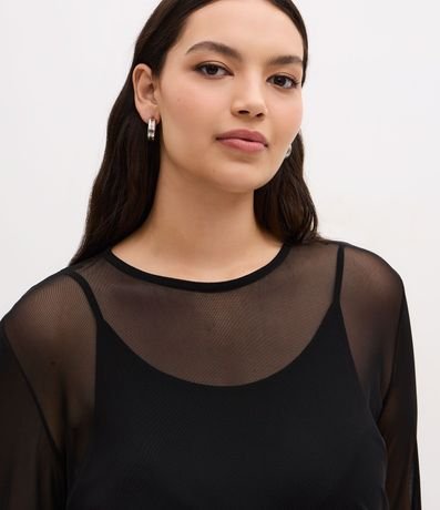 Blusa en Tule con Musculosa Curve y Plus Size 3