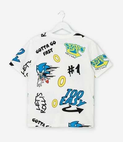 Remera Relaxed Infantil con Estampado Full Print Sonic – Talle 5 a 14 años 3
