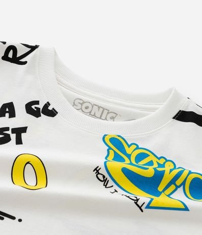 Remera Relaxed Infantil con Estampado Full Print Sonic – Talle 5 a 14 años 5