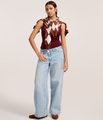 Blusa Musculosa con Breteles Finos y Encaje en el Escote 2