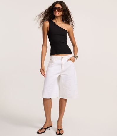 Blusa en Hombro Único con Textura 2