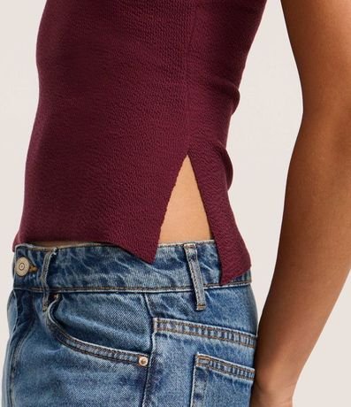 Blusa en Hombro Único con Textura 3