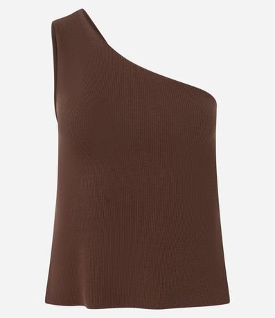 Blusa en Hombro Único con Textura 4