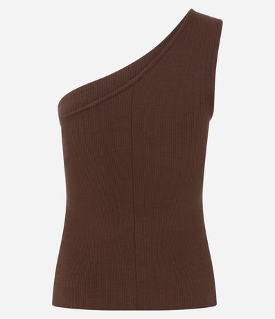 Blusa en Hombro Único con Textura 6