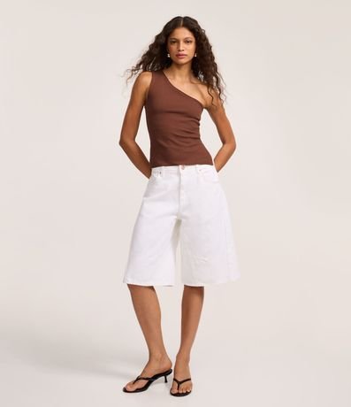 Blusa en Hombro Único con Textura 2